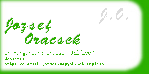 jozsef oracsek business card